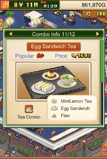 Egg sandwich tea